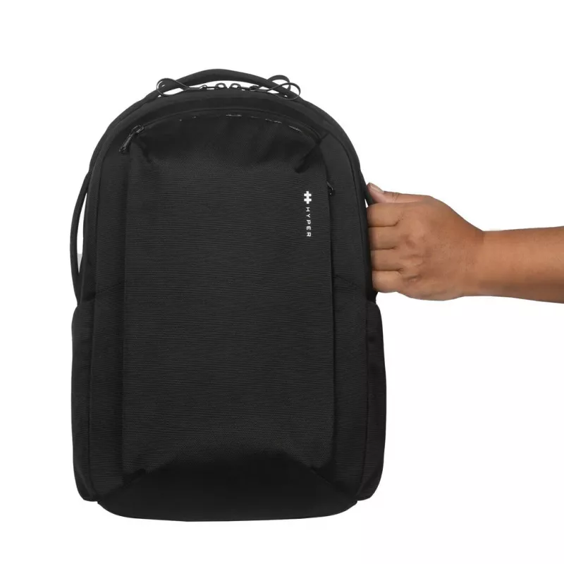 Backpack HYPER HyperPack HP21PBKGL for laptops up to 40.6 cm (16 inch) — black, PET/Polyester