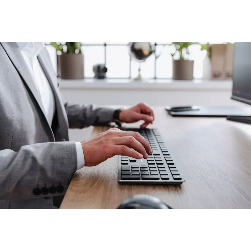 CHERRY KW X ULP keyboard Universal USB + RF Wireless + Bluetooth QWERTY US International Black