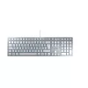 CHERRY KC 6000 Slim keyboard Universal USB AZERTY Belgian Silver, White