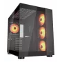 COUGAR PC Midi Tower Case FV150 ARGB — Black, ATX/MicroATX/Mini-ITX, 3x120mm front + 1x120mm rear, 2x3.5 inch & 2x2.5 inch bays