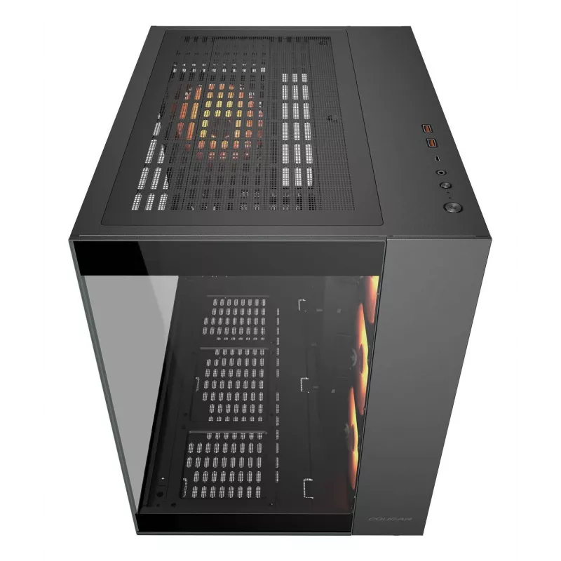 COUGAR PC Midi Tower Case FV150 ARGB — Black, ATX/MicroATX/Mini-ITX, 3x120mm front + 1x120mm rear, 2x3.5 inch & 2x2.5 inch bays