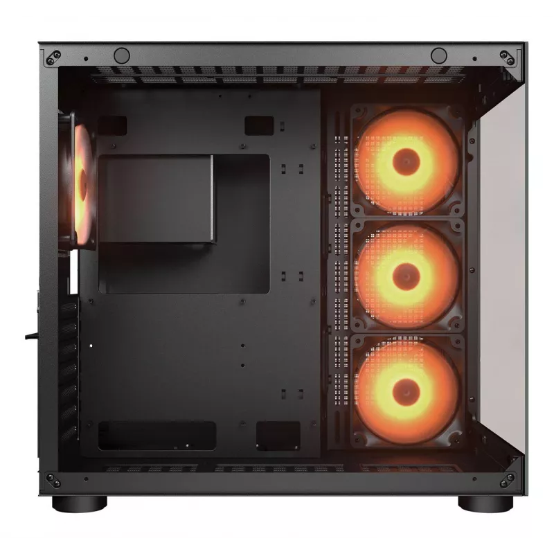 COUGAR PC Midi Tower Case FV150 ARGB — Black, ATX/MicroATX/Mini-ITX, 3x120mm front + 1x120mm rear, 2x3.5 inch & 2x2.5 inch bays