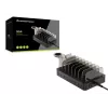 Conceptronic OZUL 8-Port 75W USB PD Charging Station, Indoor, AC, 12 V, Black