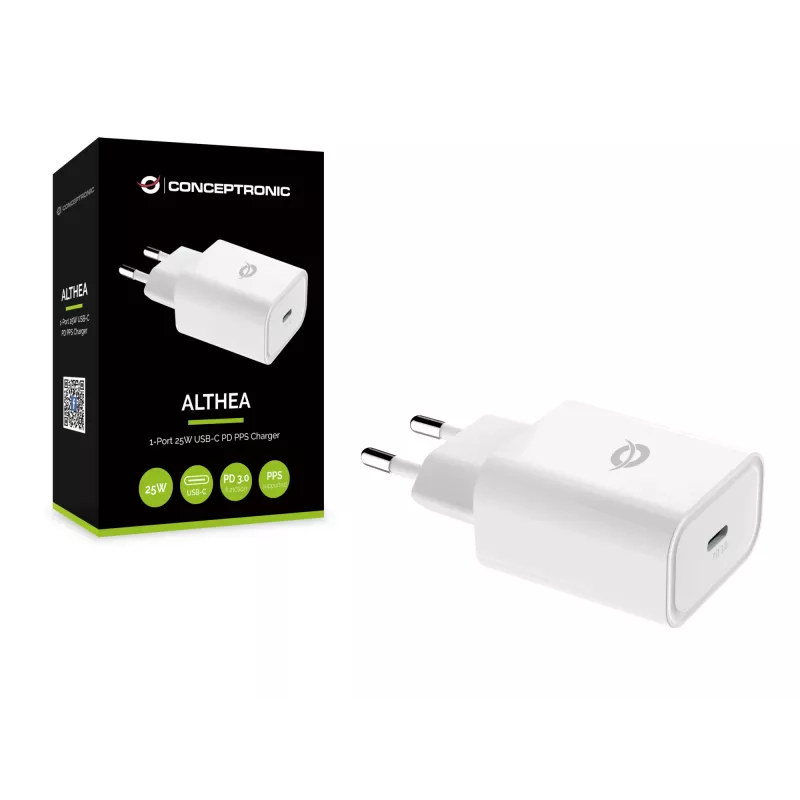 Charger Indoor Conceptronic ALTHEA 1-Port 25W USB-C PD PPS
