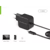 Conceptronic OZUL04BE 67W GaN USB PD Charger, Built-in USB-C Cable