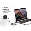 Conceptronic OZUL04BE 67W GaN USB PD Charger, Built-in USB-C Cable