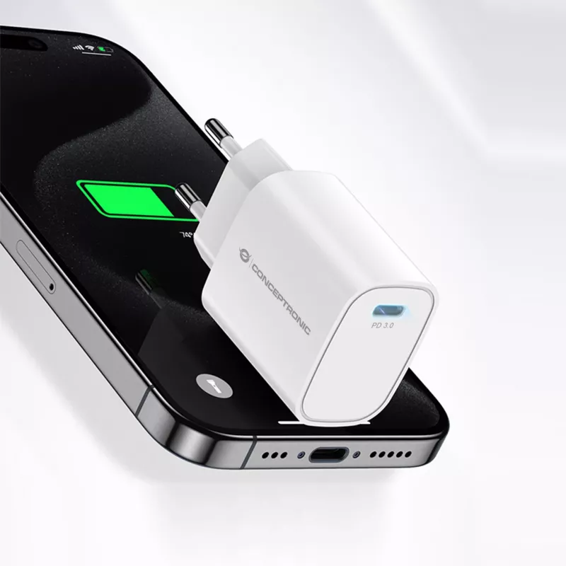 Charger Conceptronic 1-Port 20W USB-C PD Charger