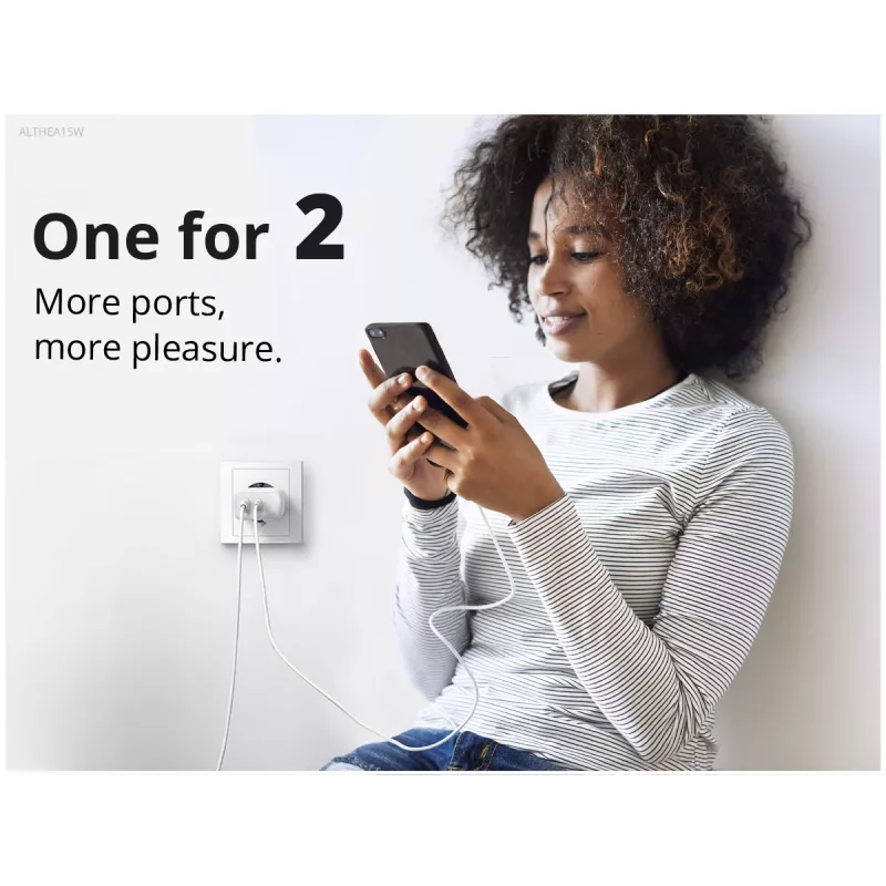 Conceptronic 2-Port 20W GaN USB PD Charger, USB-C x 1, USB-A x 1, QC 3.0, PPS