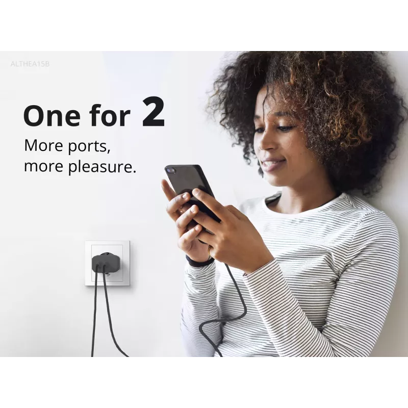 Conceptronic 2-Port 20W GaN USB PD Charger, USB-C x 1, USB-A x 1, QC 3.0, PPS