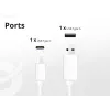 Conceptronic 2-Port 33W GaN USB PD Charger with 3-in-1 Charging Cable, USB-C x 1, USB-A x 1, QC 3.0, PPS