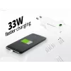Conceptronic 2-Port 33W GaN USB PD Charger with 3-in-1 Charging Cable, USB-C x 1, USB-A x 1, QC 3.0, PPS