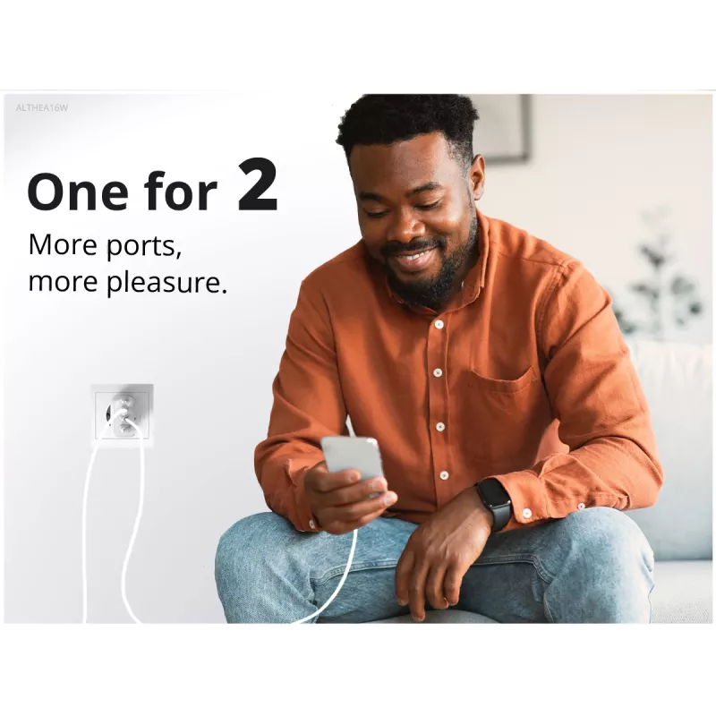 Conceptronic 2-Port 33W GaN USB PD Charger with 3-in-1 Charging Cable, USB-C x 1, USB-A x 1, QC 3.0, PPS