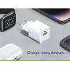 Conceptronic 2-Port 33W GaN USB PD Charger with 3-in-1 Charging Cable, USB-C x 1, USB-A x 1, QC 3.0, PPS