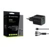 Conceptronic 2-Port 33W GaN USB PD Charger with 3-in-1 Charging Cable, USB-C x 1, USB-A x 1, QC 3.0, PPS