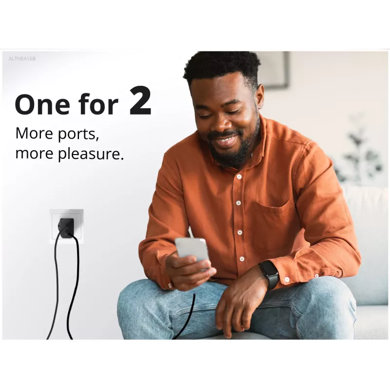 Conceptronic 2-Port 33W GaN USB PD Charger with 3-in-1 Charging Cable, USB-C x 1, USB-A x 1, QC 3.0, PPS