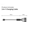 Conceptronic 2-Port 33W GaN USB PD Charger with 3-in-1 Charging Cable, USB-C x 1, USB-A x 1, QC 3.0, PPS