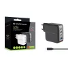 Conceptronic 4-Port 100W GaN USB PD Charger with USB-C Charging Cable, USB-C x 3, USB-A x 1, QC 3.0, PPS