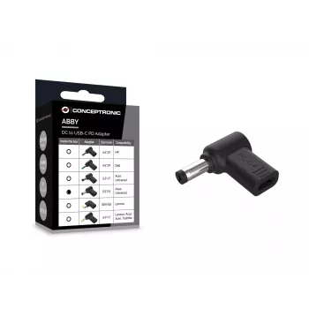 Conceptronic ABBY15PC04 DC to USB-C Adapter, Asus/Universal 5.5x2.5mm, 18-20V