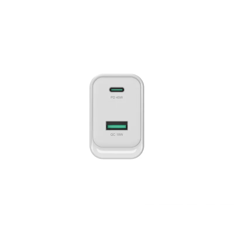 Conceptronic ALTHEA20W45 2-Port 45W GaN USB PD Charger, USB-C x 1, USB-A x 1, QC 3.0, PPS, PD 3.0