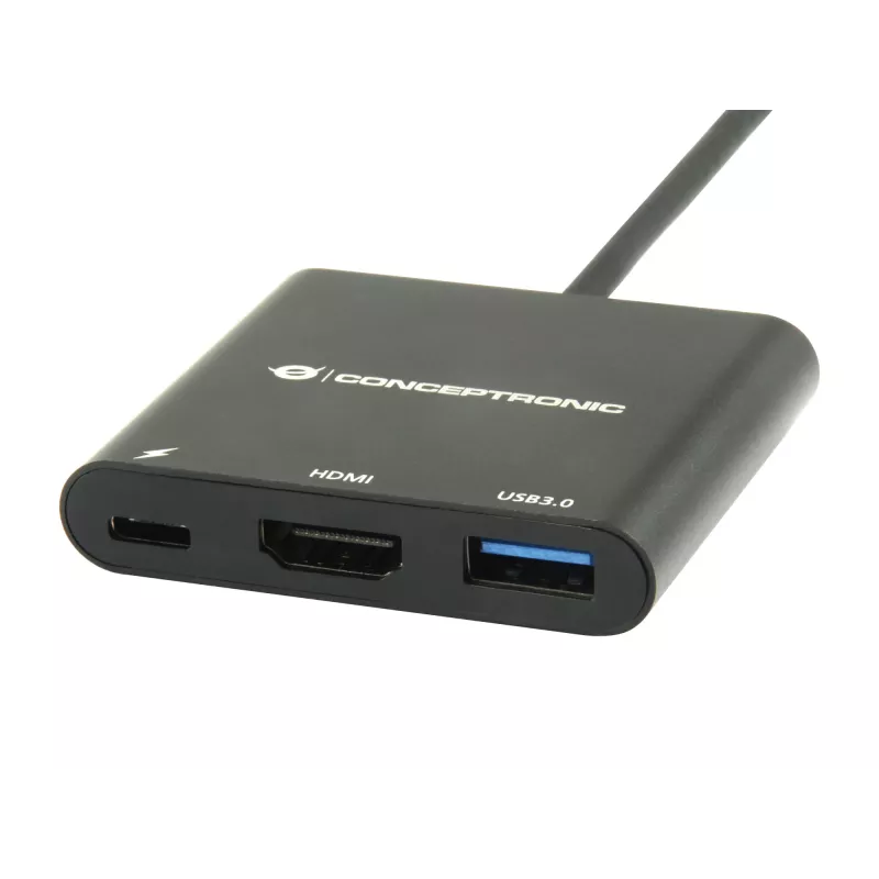 Conceptronic DONN01B laptop dock/port replicator USB 3.2 Gen 1 (3.1 Gen 1) Type-C Black