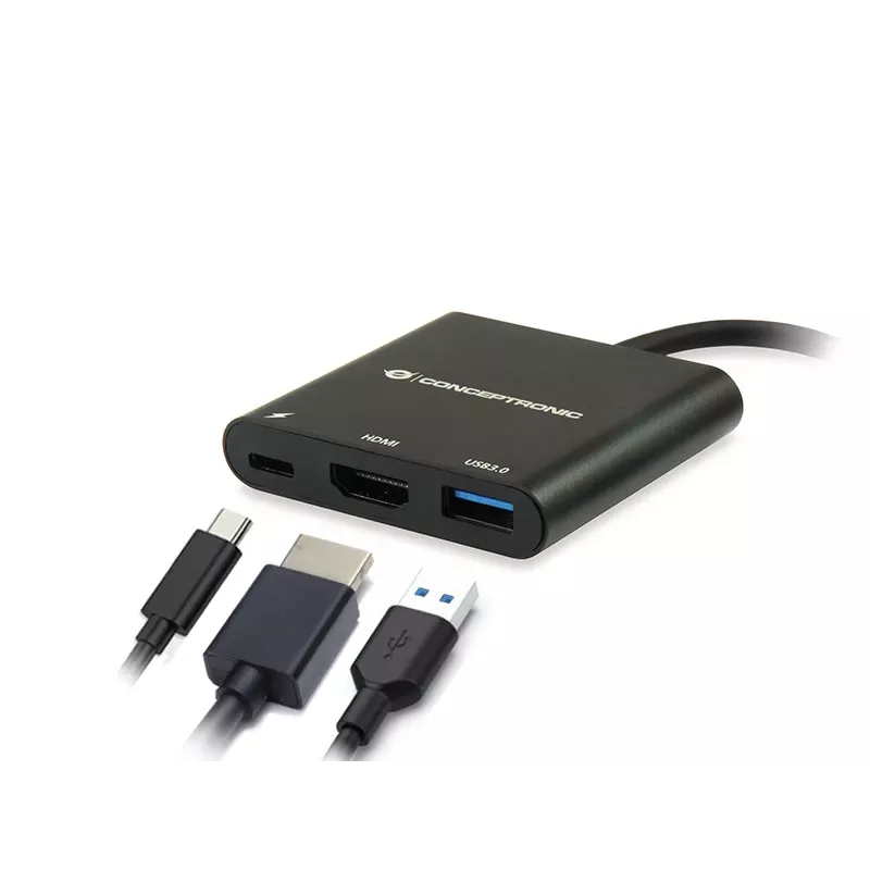 Conceptronic DONN01B laptop dock/port replicator USB 3.2 Gen 1 (3.1 Gen 1) Type-C Black