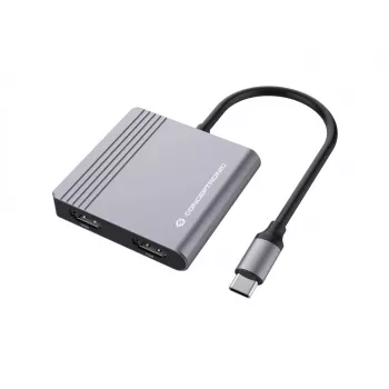 Conceptronic DONN13G laptop dock/port replicator Wired USB 3.2 Gen 1 (3.1 Gen 1) Type-C Grey