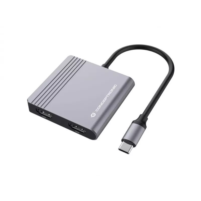 Conceptronic DONN13G laptop dock/port replicator Wired USB 3.2 Gen 1 (3.1 Gen 1) Type-C Grey