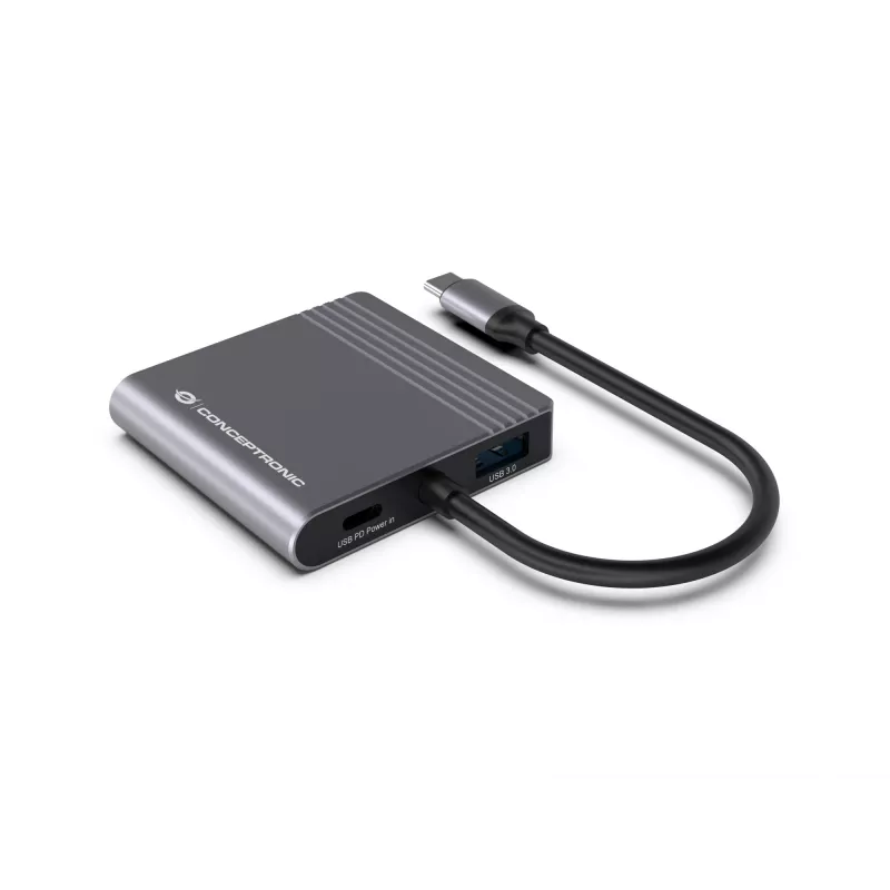 Conceptronic DONN13G laptop dock/port replicator Wired USB 3.2 Gen 1 (3.1 Gen 1) Type-C Grey