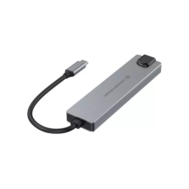 Conceptronic DONN29G 6-in-1 USB 3.2 Gen 2 Docking Station, 4K60Hz HDMI, USB-A 10Gbps x 2, USB-C 10Gbps, GbE LAN, 140W USB PD 3.1