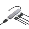 6-in-1 USB 3.2 Gen 1 Docking Station CONCEPTRONIC DONN33G HDMI, 2×USB-A 5Gbps, 2×USB-C 5Gbps, 100W USB PD, Silver