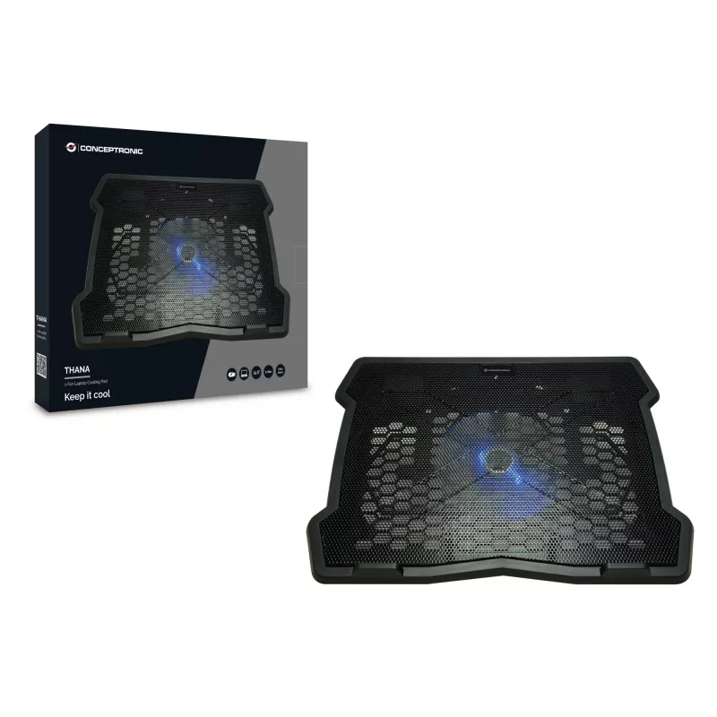 Conceptronic THANA05B laptop cooling pad 39.6 cm (15.6 inch) Black