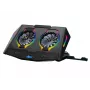 Conceptronic THYIA ERGO 2-Fan Gaming Laptop Cooling Stand, 43.2 cm (17 inch), 2 pc(s), Buttons, Black, Blue, Green, Red, China