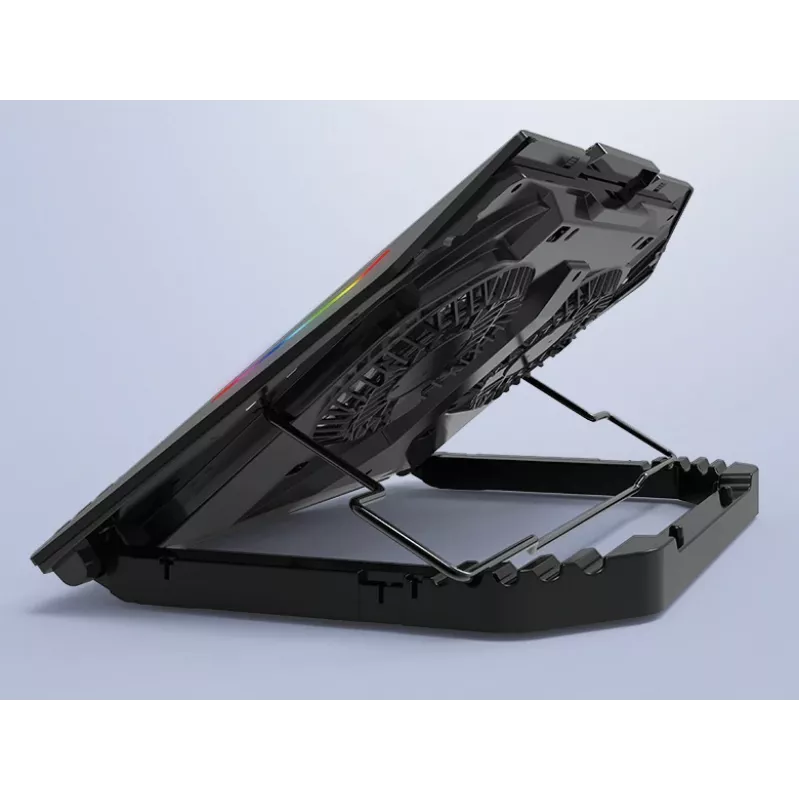 Conceptronic THYIA ERGO 2-Fan Gaming Laptop Cooling Stand, 43.2 cm (17 inch), 2 pc(s), Buttons, Black, Blue, Green, Red, China