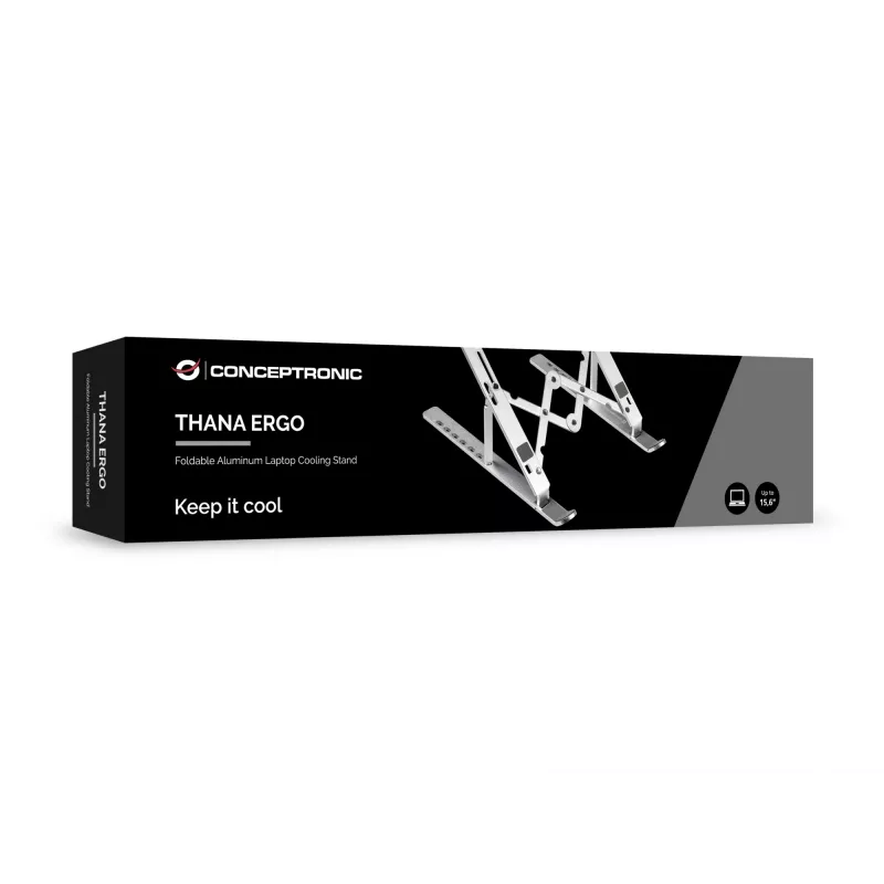 Conceptronic THANA04S ERGO Foldable Aluminum Laptop Cooling Stand