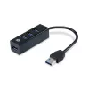 USB Hub Conceptronic HUBBIES 4-Port USB 3.0 Hub with USB-C OTG Adapter