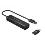Conceptronic 4-Port USB 3.0 Aluminum Hub with USB-C to USB-A Adapter