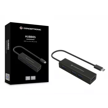 Conceptronic HUBBIES USB-C to 4-Port USB 3.0 Hub