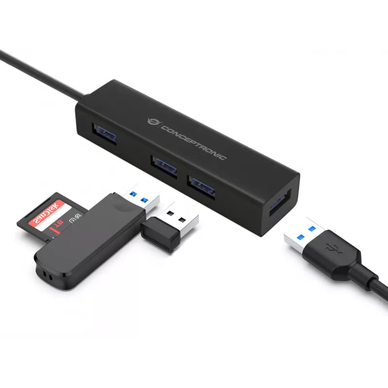 Conceptronic HUBBIES USB-C to 4-Port USB 3.0 Hub