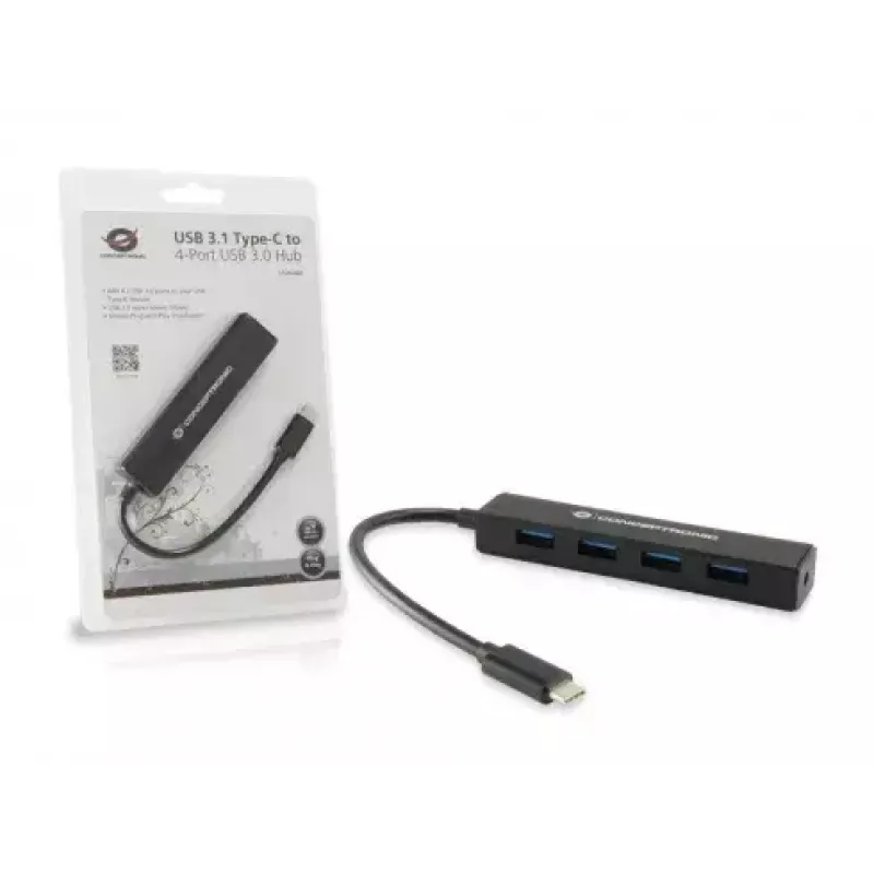 Conceptronic USB 3.1 Type-C to 4-Port USB 3.0 Hub