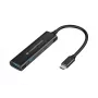 Conceptronic HUBBIES 4-Port USB 3.0 Hub, 2 USB-C & 2 USB-A ports, aluminum case, USB-C connector