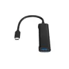 Conceptronic HUBBIES 4-Port USB 3.0 Hub, 2 USB-C & 2 USB-A ports, aluminum case, USB-C connector