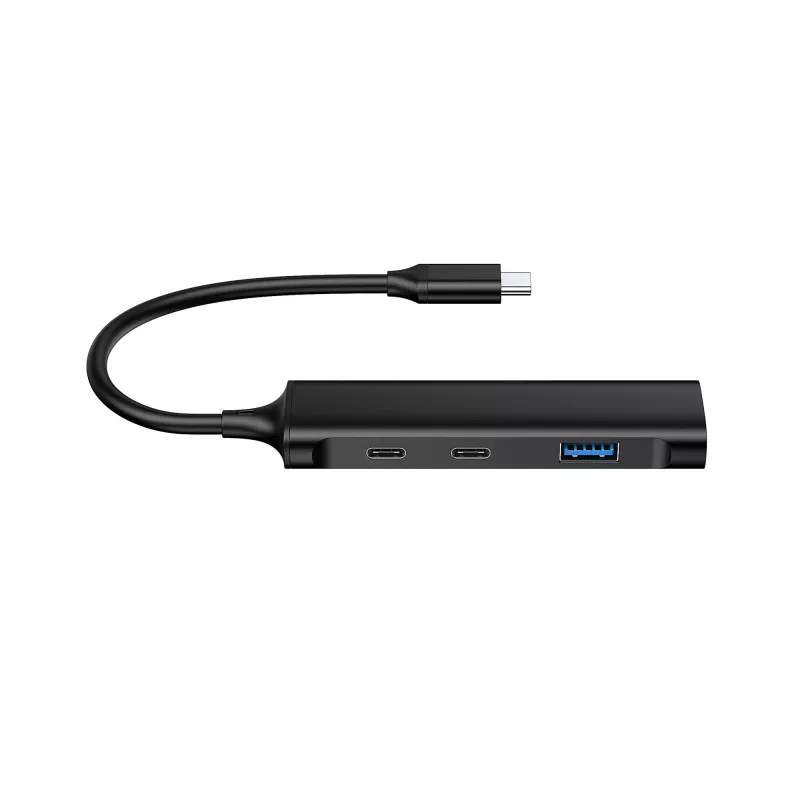 Conceptronic HUBBIES 4-Port USB 3.0 Hub, 2 USB-C & 2 USB-A ports, aluminum case, USB-C connector