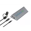 Conceptronic HUBBIES18G 10-in-1 60W USB 3.0 Hub Charger Combo, 2-in-1 USB-C USB-A Cable, USB 3.2 Gen 1
