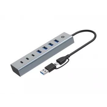 Conceptronic HUBBIES20G 7-Port USB 3.0 Hub, 5Gbps, USB-C x 3, USB-A x 4