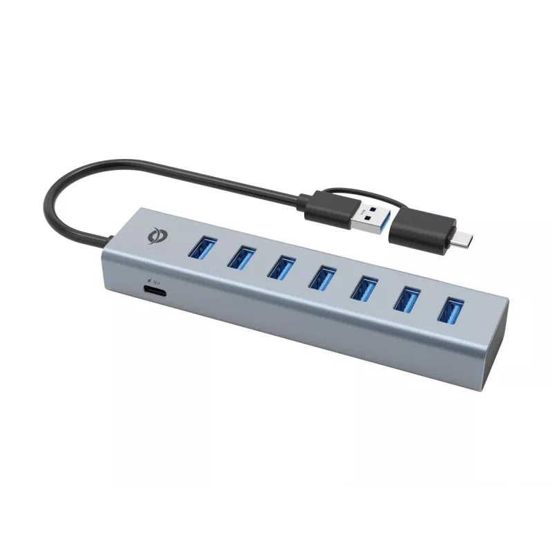 Conceptronic HUBBIES21GP 7-Port USB 3.0 Hub with Power Adapter, 5Gbps, USB-A x 7