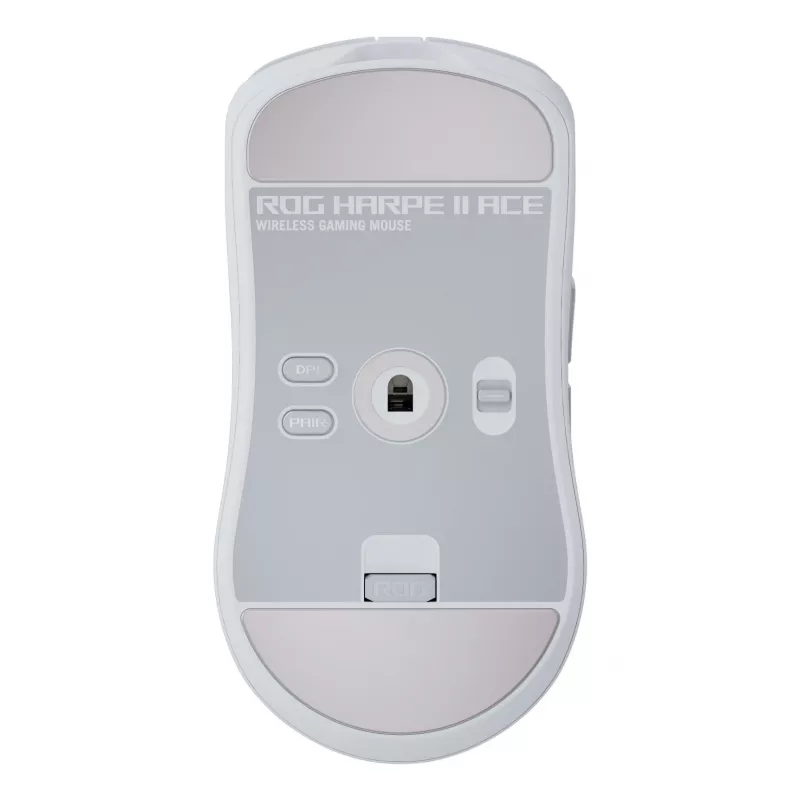 Gaming mouse ASUS ROG Harpe II Ace, right-hand, optical 42,000 DPI, RF Wireless + Bluetooth + USB Type-A, 5 buttons, white