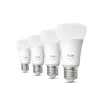 Smart bulb Philips A60 E27, Bluetooth/Zigbee, 6 W, 810 lm, white, pack of 4