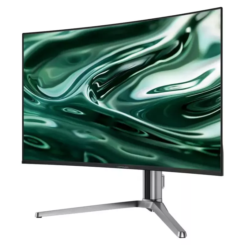 LC-Power LC-M32UCO 31.5 inch QD-OLED 4K Ultra HD curved monitor, 3840×2160, 0.03 ms, 450 cd/m², USB hub, speakers, VESA, height adjustable