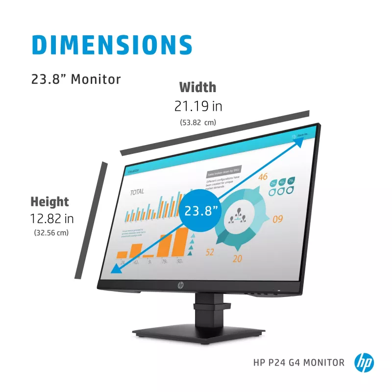 HP P-Series P24 G4 computer monitor 60.5 cm (23.8 inch) 1920 x 1080 pixels Full HD