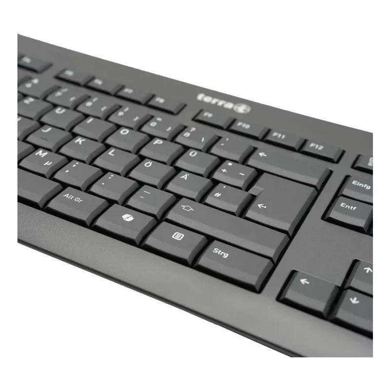 TERRA 1500 keyboard Mouse included Office USB QWERTZ German Black